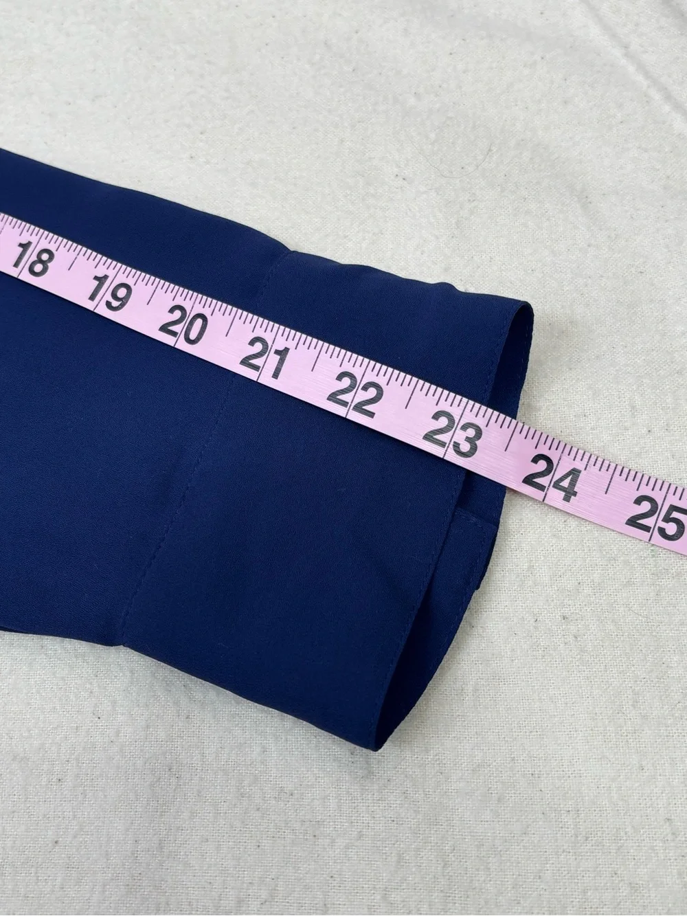 Express Portofino Shirt Size Large Navy Blue Button Down Roll Tab Sleeves Blouse